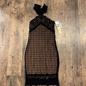 Night Cap Clothing Black Halter Dress Size 1